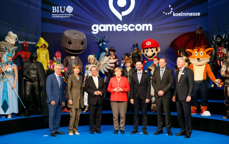 Канцлер Германии Ангела Меркель на открытии Gamescom 2017